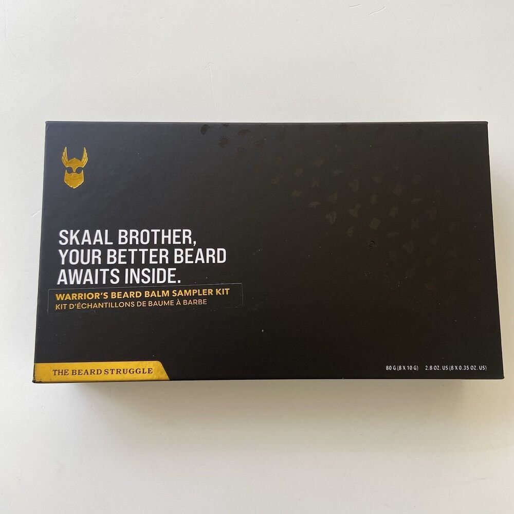 The Beard Struggle Beard Balm Sampler Kit Set of 8 Scents 8 x 10g Glass Jars